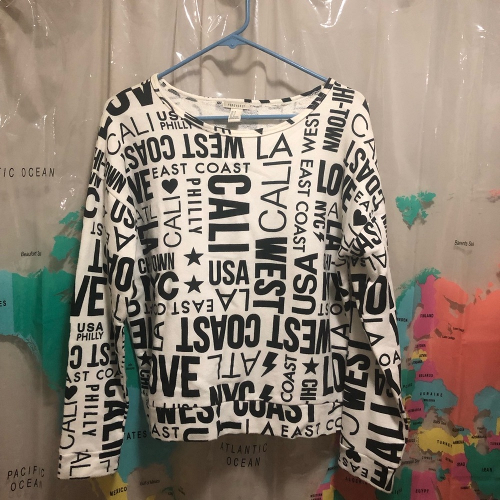 graphic letters forever 21 sweatshirt